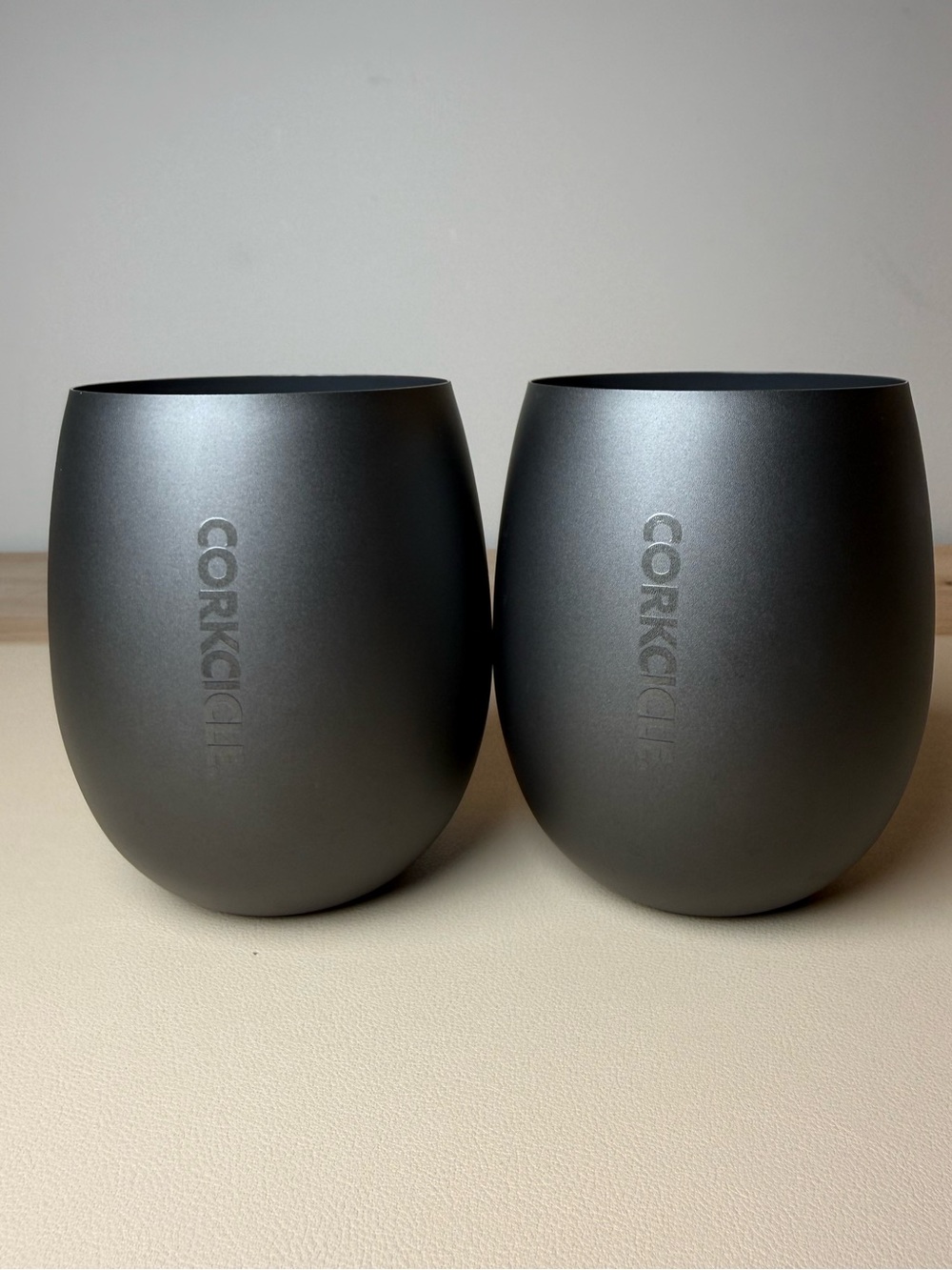 CORKCICLE Sommelier Stemless Set (2), Color: Ceramic Slate